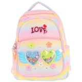 Kaukko Kids Simli Kalp Ve Çiçek Detaylı Kız Çocuk Dört Bölmeli Okul Çantası - L5213