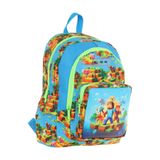 Kaukko Kids Üç Bölmeli (Mavi Yeşil - Craft Baskılı) Erkek Çocuk Okul Ve Günlük Sırt Çantası - L5280