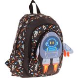 Kaukko Kids Üç Gözlü (Erkek Çocuk) Okul Sırt Çantası (3d Roket Detaylı) - L5264 - Siyah