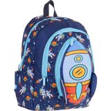 Kaukko Kids Üç Gözlü (Erkek Çocuk) Okul Sırt Çantası (Roket Detaylı) - L5260 - Lacivert