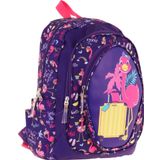 Kaukko Kids Üç Gözlü (Kız Çocuk) Okul Sırt Çantası (Flamingo Detaylı) - L5223