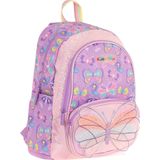 Kaukko Kids Üç Gözlü (Kız Çocuk) Okul Sırt Çantası (Nakışlı Kelebek Desenli) - L5222