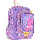 Kaukko Kids Üç Gözlü (Kız Çocuk) Okul Sırt Çantası (Unicorn Detaylı) - L5224 - Mor - Sarı