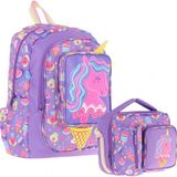 Kaukko Kids Unicorn Detaylı Okul Çantası (L5224) Ve Thermo Beslenme Çantası (L7224) Seti - Kız Çocuk