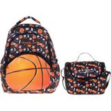 Kaukko Kids&love Turuncu Basketbol Okul Çantası ve Beslenme Çanta Seti - Erkek Çocuk