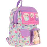 Kaukko Kız Çocuk Peluş Ayıcıklı Ilkokul Okul Sırt Çantası - Yeşil Mor - L5239 - Yeşil - Mor