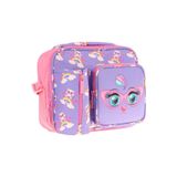 KAUKKO Kız Lila Pembe Kedi Isı Yalıtımlı Üç Bölmeli (Matara Cepli) Okul Beslenme Çantası L7236