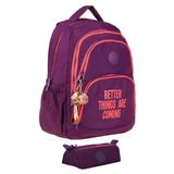 Kaukko Krinkıl Okul Sırt Çantası ve Kalemlik Seti - Mor - Kız Çocuk (K1678+K2643)