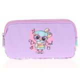 Kaukko L8101 Pullu Rugan Owl Kids Love 3 Bölmeli Kalem Çantası
