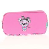 Kaukko L8102 Pullu Rugan Koala Kids Love 3 Bölmeli Kalem Çantası