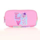 Kaukko L8149 Paterned Love Pembe Kids 3 Bölmeli Kalem Çantası