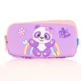 Kaukko L8154 Toys Panda Lila Kids 3 Bölmeli Kalem Çantası