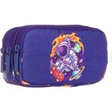 Kaukko L8170 Fast Astronaut Lacivert Kids 3 Bölmeli Kalem Çantası