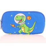 Kaukko L8173 Toys Dinosaur Mavi Kids 3 Bölmeli Kalem Çantası