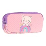 Kaukko L8241 Kids Plush Cat 3 Bölmeli Kalem Çantası