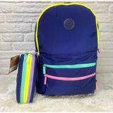 Kaukko Magic Dreams Color Zipper Okul Çantası ve 3 Gözlü Kalemlik 2'li Set - 003-Lacivert