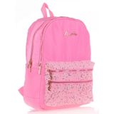 Kaukko Magic Kız Çocuk Taşlı Pullu Pembe Dört Gözlü Sırt Çantası
