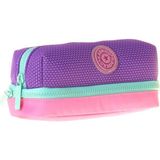 Kaukko Mint Iki Bölmeli Kız Çocuk Yeşil - Mor - Pembe Okul Kalemliği Kalem Kutusu - K1852