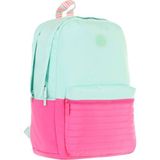 Kaukko Quick Kız Çocuk Üç Bölmeli Yeşil Pembe Kapitone Detaylı Okul Sırt Çantası - K1790 - Yeşil - Pembe