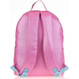 Kaukko Sparkle Pembe Şeffaf Cepli Üç Gözlü Okul Çantası 20 Litre Kız Çocuk İçin Kaliteli Kumaş