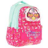 Kaukko Toys Kız Çocuk 3D Flamingo Şekilli İlkokul ve Günlük Sırt Çantası - Kırmızı Yeşil - L5235-18 Litre