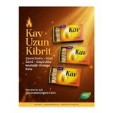 Kav 3’Lü Vintage Nostaljik Kutu Koleksiyonluk Uzun Kibrit Seti