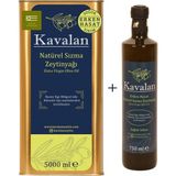 Kavalan 5 Lt + 750 ml Kuzey Ege Erken Hasat Soğuk Sıkım Natürel Sızma Zeytinyağı