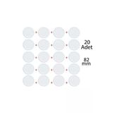 Kavanoz Kapağı 20 Adet 82 Mm Metal Beyaz