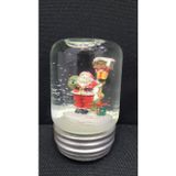 Kavanoz Kar Küre Büyüleyici Noel Baba Figürlü Fanus, Cam, İskandinav Tasarım, 10x6 cm, Sallayınca Kar Yağar