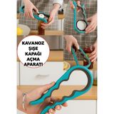 Kavanoz ve Şişe Kapağı Açma Aparatı - Kaymaz Çok Amaçlı Pratik Kapak Açıcı - Çok Renkli