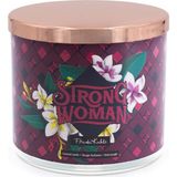 Kavanozda Kokulu Mum, Strong Woman, Sevgililer Günü Hediyesi, Tatlı Kokulu Mum, 3 Fitil Kokulu Mu - Çok Renkli - Metal