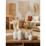 KAVELD Ardea 4'lü Dekoratif Vazo Seti | El Yapımı Modern Minimalist Vazo | Mermer Tozu ve Yüksek Mukavemetli Çimento Kompozit (Antik Beyaz)