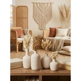 KAVELD Ardea 4'lü Dekoratif Vazo Seti | El Yapımı Modern Minimalist Vazo | Mermer Tozu ve Yüksek Mukavemetli Çimento Kompozit (Dantel)