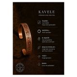 KAVELE Saf Bakır Motifli Bileklik-Sağlık için-Hediyelik Kutusunda