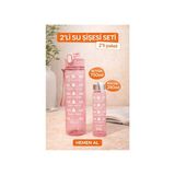 Kavi Entegre Plastik 900ML Suluk, 3 Renk, Çocuklar, Sporcular ve Günlük Kullanıma Uygun, Bpa Içermez. - Pembe