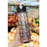 Kavi Entegre Plastik Siyah 900ML Suluk, Taşınabilir Plastik Malzeme, Çocuklar ve Sporcular İçin BPA İçermez