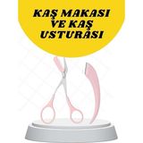 Kavisli Kaş Düzeltici Seti Kaş Makası ve Kaş Usturası Paslanmaz Çelik Bıçak - SO9034-4636 - Renkli