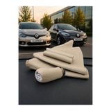 KAVRAZY Renault Fluence / Megane 3 Vites Topuzu El Freni ve Vites Körüğü-El Freni Kolu Derisi (Bej 5 Ileri)