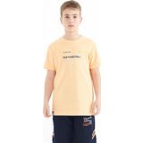 Kavun Içi Baskı Detaylı O Yaka Standart Kalıp Erkek Çocuk T-Shirt - 11117