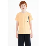 Kavun Içi Cep Detaylı O Yaka Standart Kalıp Erkek Çocuk T-Shirt - 11120