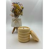 Kavun Kokulu Mum, Soya Wax Doğal Dekoratif Mum - Turuncu