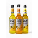 Kavun, Portakal, Muz Aromalı Kahve Şurubu, Kahve Şurupları 3'lü Set (3x750 ml)
