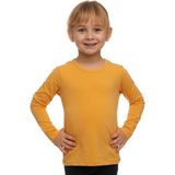 Kavun Sarı Basic Mevsimlik Likralı Uzun Kollu Kız Çocuk Tişört - 8 Yaş