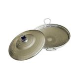 Kavurma Sacı. Kapaklı Saç Kavurma Tavası. Paslanmaz Krom 40 Cm