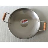 Kavurma Sacı - No:5 - 42 CM- Krom Çelik -ahşap Kulplu- Sac Tava