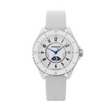 KAVVO Oyster Mini 38 mm Kadınlar için Bluetooth Akıllı Saat, 1,1 inç Hassas AMOLED Her Zaman Açık Ekran, Dönen Çerçeve, Kadın Sağlığı ile Fitness İzleyici, Kalp Hızı Kan Oksijen Monitörü (Seramik