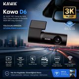 Kawa D6 2K 1440P WiFi Araç Kamerası 145 Derece Geniş Açı WDR Ön Kamera