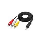 Kawai Av kablo 3 Rca To Aux 3.5mm 1 Metre (Tüplü Tvye Hd Uydu Bağlar)