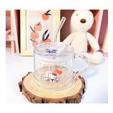 Kawaii Hello Kitty Pipetli Kulplu Cam Bardak