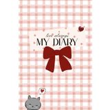 Kawaii Journal with Red Bow and Cat – Cute Aesthetic Journal for Girls, Teens & Women (90 Lined Pages)
